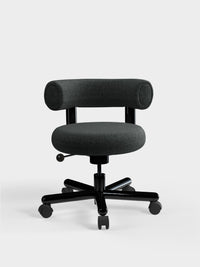 Tom Dixon Fat Work Chair Dark Grey Kvadrat Melange Nap Wool