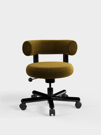 Tom Dixon Fat Work Chair Forest Royal Velvet