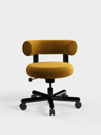 Tom Dixon Fat Work Chair Gold Royal Velvet