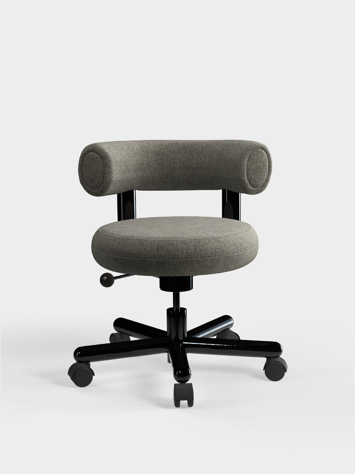 Tom Dixon Fat Work Chair Grey Kvadrat Melange Nap Wool