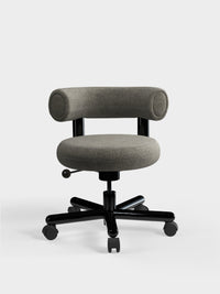 Tom Dixon Fat Work Chair Grey Kvadrat Melange Nap Wool