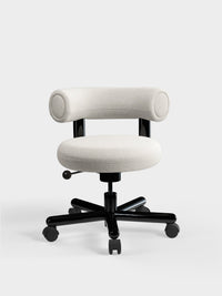 Tom Dixon Fat Work Chair Ivory Alpine Boucle