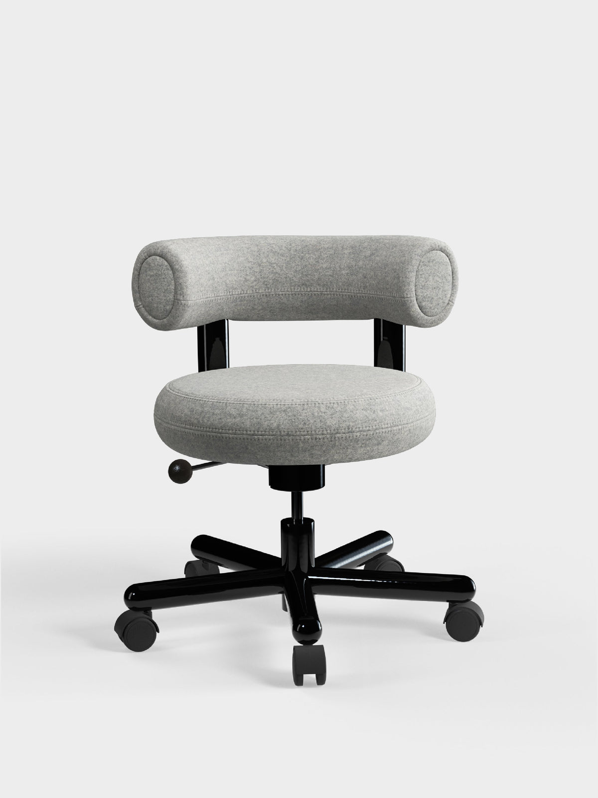 Tom Dixon Fat Work Chair Light Grey Kvadrat Divina Melange Wool