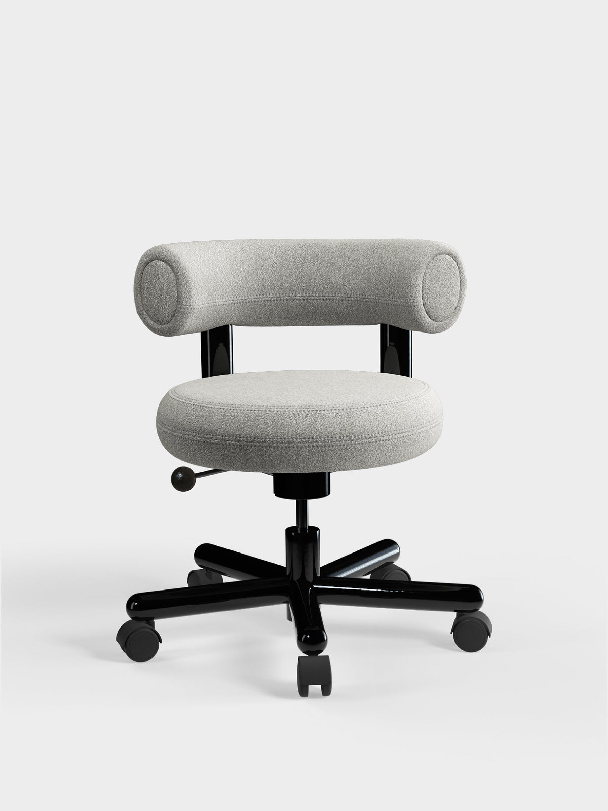 Tom Dixon Fat Work Chair Natural Alpine Boucle