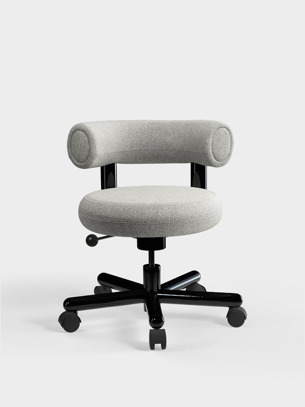 Tom Dixon Fat Work Chair Natural Alpine Boucle