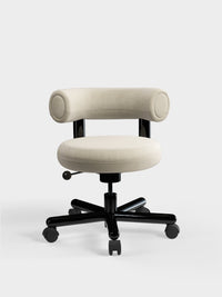 Tom Dixon Fat Work Chair Pearl Royal Velvet