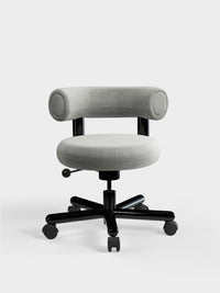 Tom Dixon Fat Work Chair Silver Royal Velvet