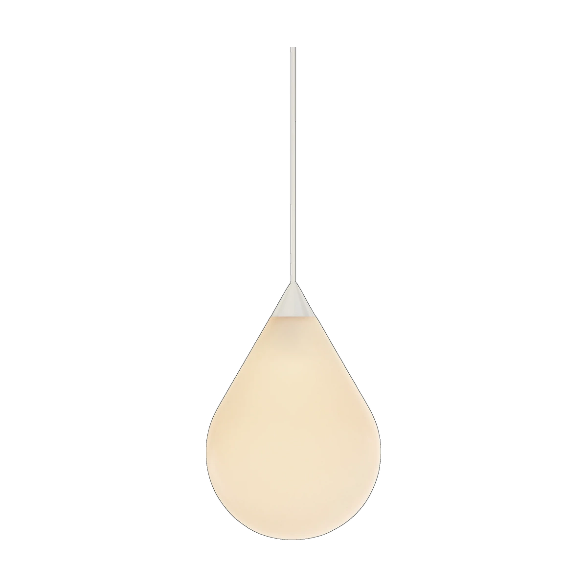 Flare Bead Pendant, Opal Borosilicate Glass by Tom Dixon