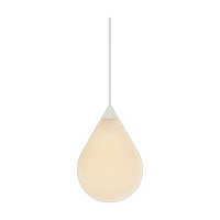 Flare Bead Pendant, Opal Borosilicate Glass by Tom Dixon