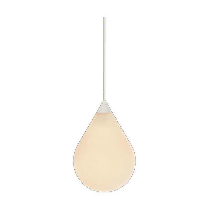 Flare Bead Pendant, Opal Borosilicate Glass by Tom Dixon