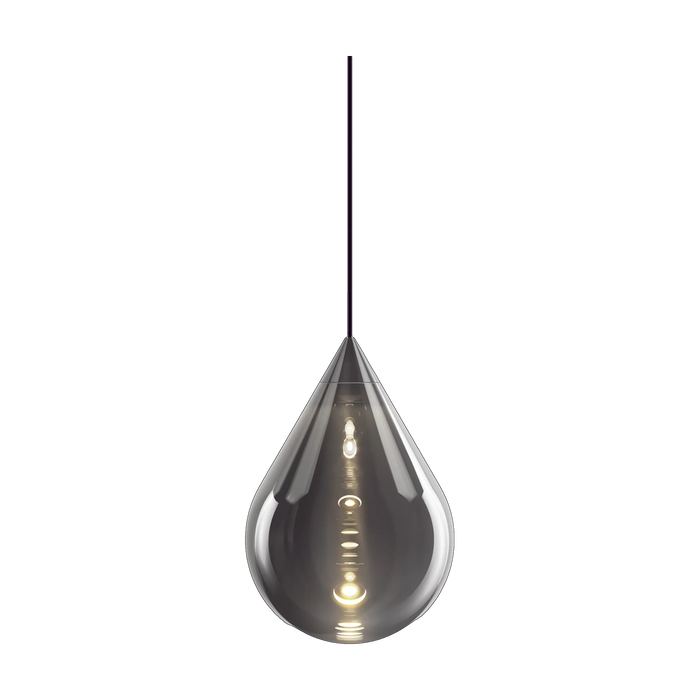 Flare Bead Pendant, Silver Borosilicate Glass by Tom Dixon