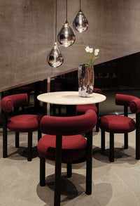 Tom Dixon Flare Bead and Top pendants in opal and silver