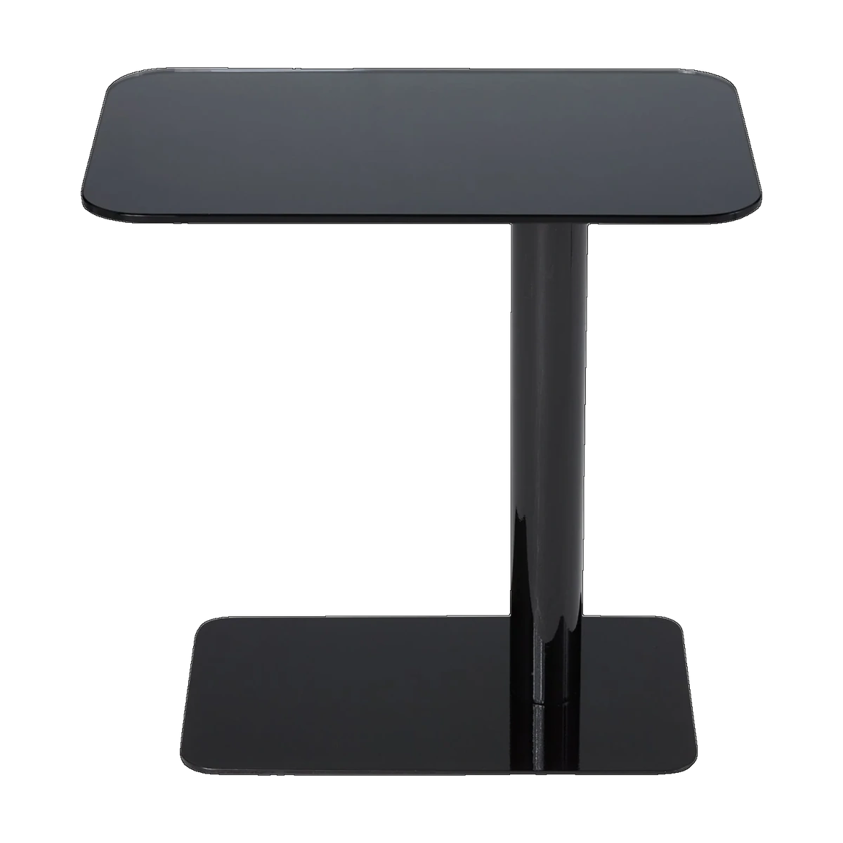 Flash Rectangle Table in Black Polished Steel and Mirrored Glass by Tom Dixon