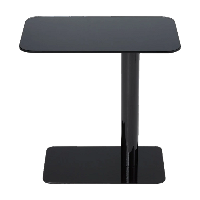 Flash Rectangle Table in Black Polished Steel and Mirrored Glass by Tom Dixon