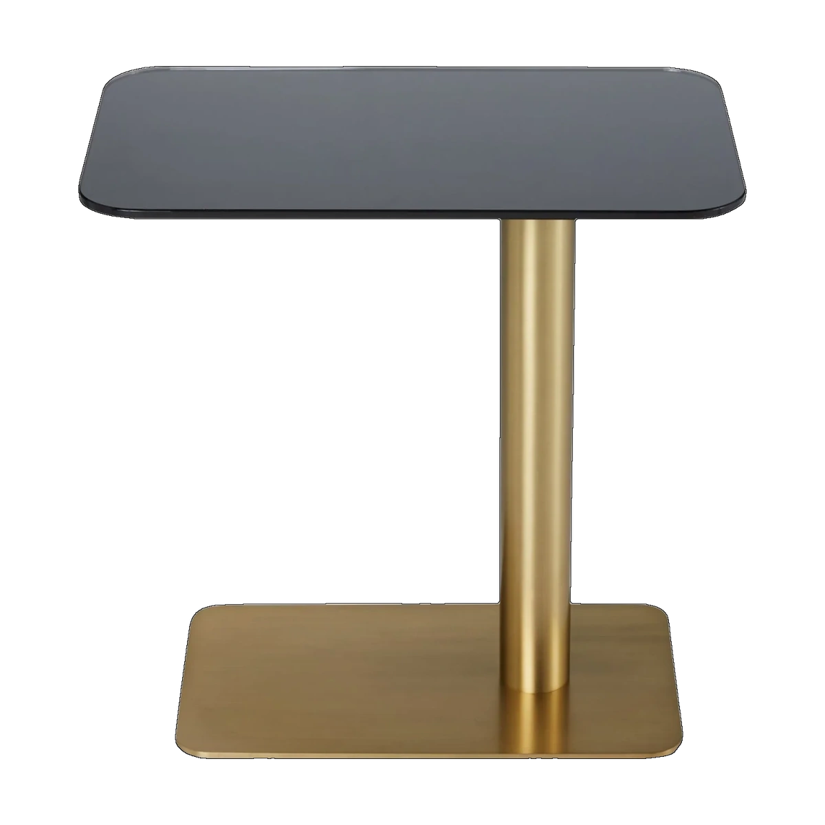 Flash Rectangle Table in Brass Plated Polished Steel and Mirrored Glass by Tom Dixon