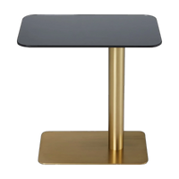 Flash Rectangle Table in Brass Plated Polished Steel and Mirrored Glass by Tom Dixon