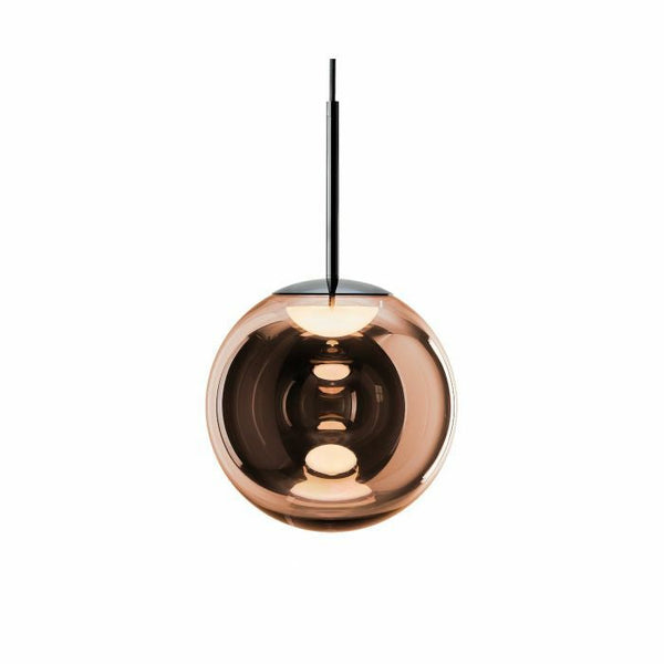 Tom Dixon Globe 25cm Small Pendant in silver, illuminated