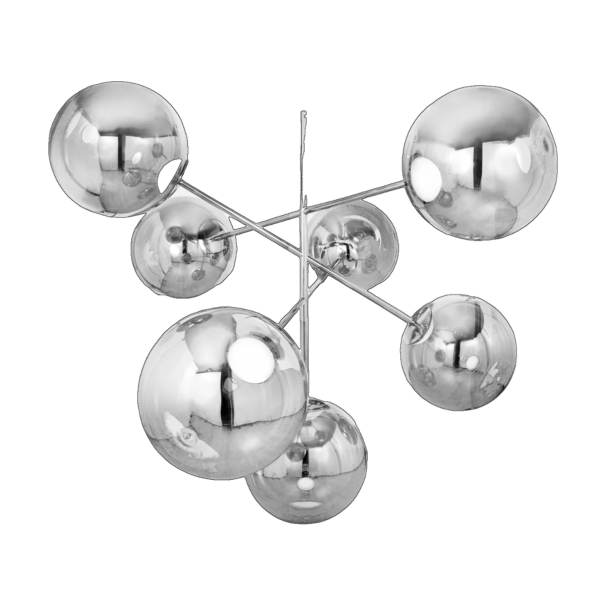 Globe Large Chandelier, Silver by Tom Dixon