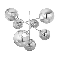 Globe Large Chandelier, Silver by Tom Dixon