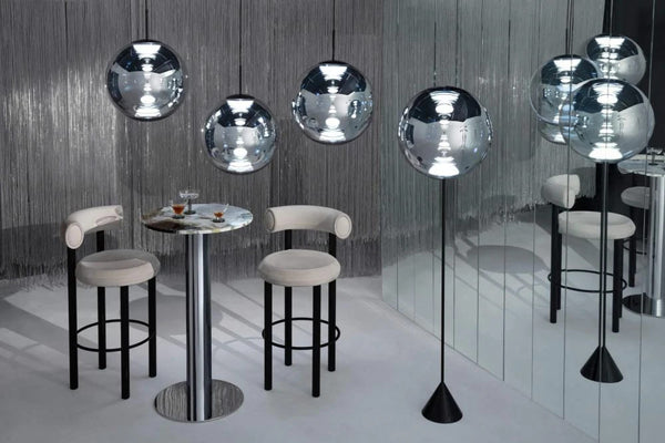 Tom Dixon Globe copper chandelier lifestyle image