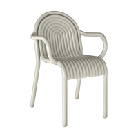 Tom Dixon Groove Outdoor Arm Chair in Putty weather-resistant aluminium