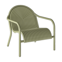 Tom Dixon Groove Outdoor Lounge Chair in Moss weather-resistant aluminium