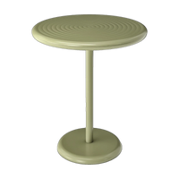 Tom Dixon Groove Outdoor Small Round Table in Moss weather-resistant aluminium
