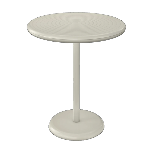 Tom Dixon Groove Outdoor Small Round Table in Putty weather-resistant aluminium