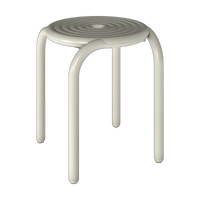 Tom Dixon Groove Outdoor Stool in Putty weather-resistant aluminium