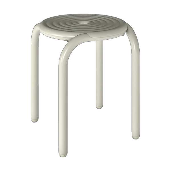 Tom Dixon Groove Outdoor Stool in Putty weather-resistant aluminium