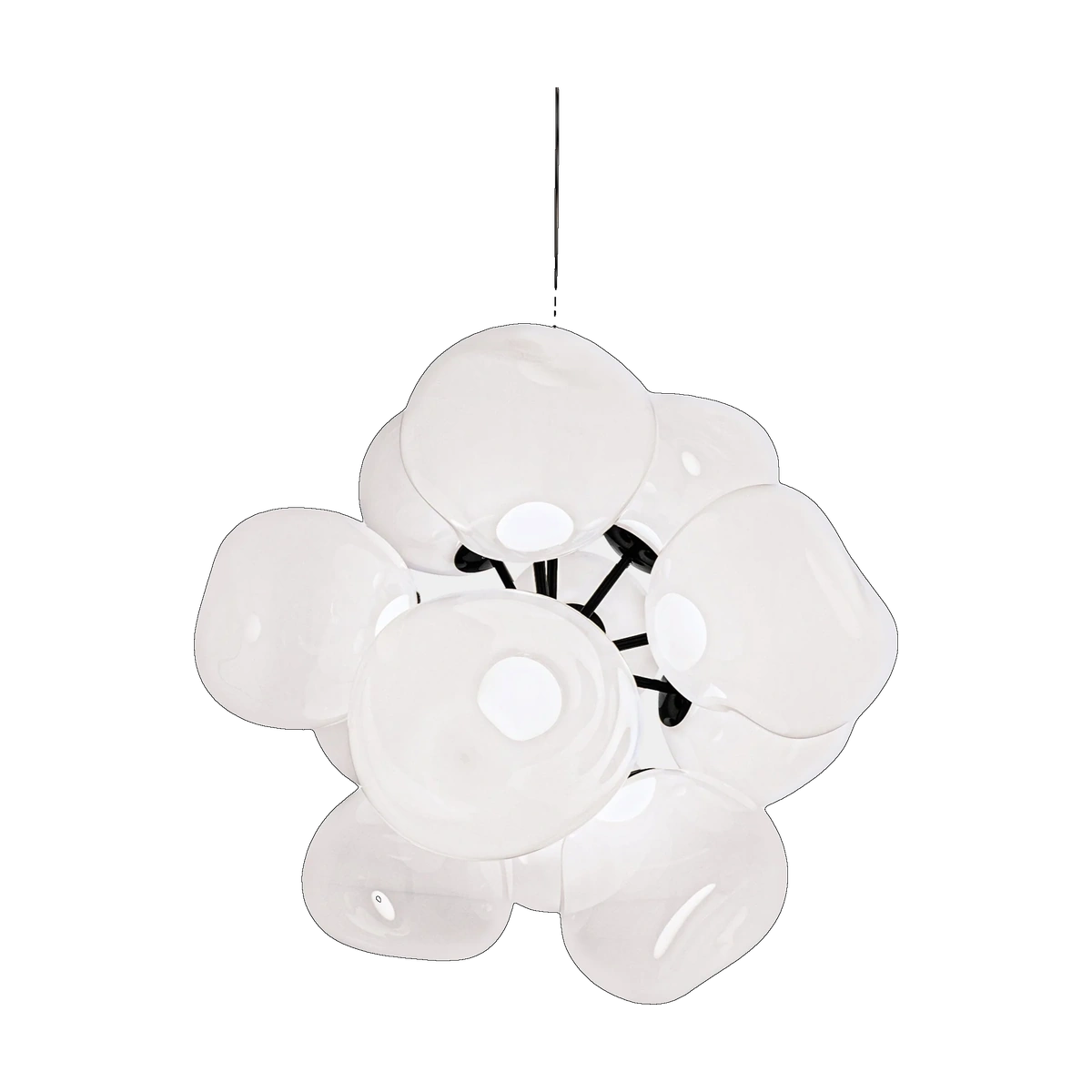 Melt Burst Chandelier, Opal Blow-Moulded Polycarbonate by Tom Dixon