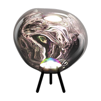 Melt Dichroic Large Portable Light in Silver Polished Polycarbonate by Tom Dixon
