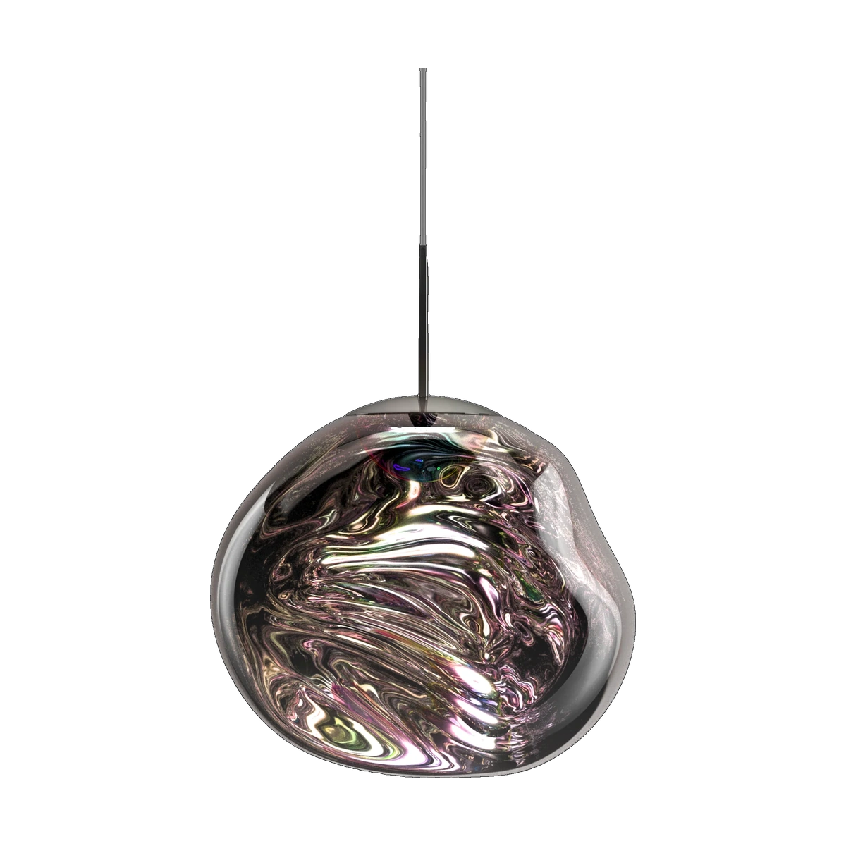 Melt Dichroic Medium Pendant, Silver Polished Polycarbonate by Tom Dixon