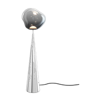 Melt Fat Cone Floor Light with Silver Hardware and Nickel Shade by Tom Dixon