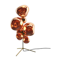 Melt Floor Chandelier in Copper Polished Polycarbonate by Tom Dixon