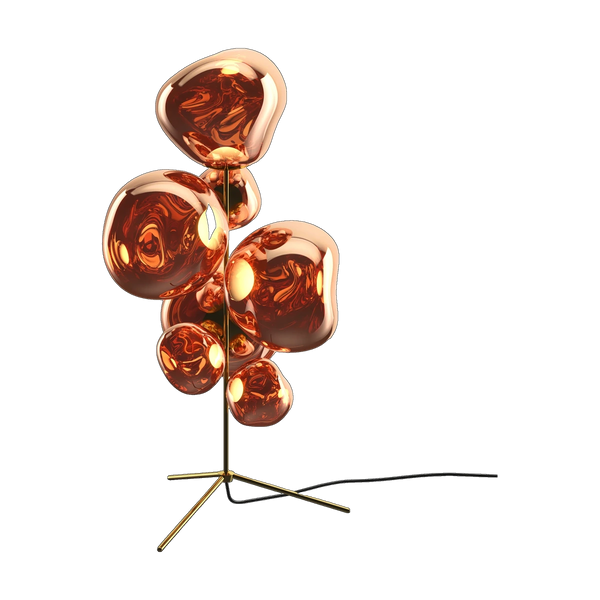 Melt Floor Chandelier in Copper Polished Polycarbonate by Tom Dixon