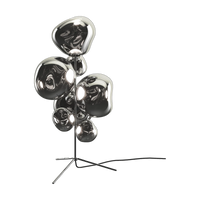 Melt Floor Chandelier in Silver Polished Polycarbonate by Tom Dixon