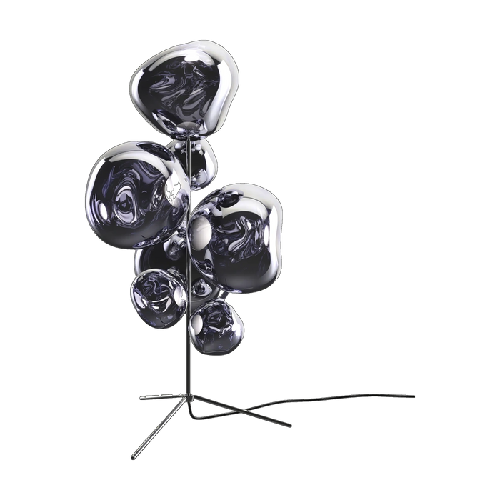 Melt Floor Chandelier in Smoke Polished Polycarbonate by Tom Dixon