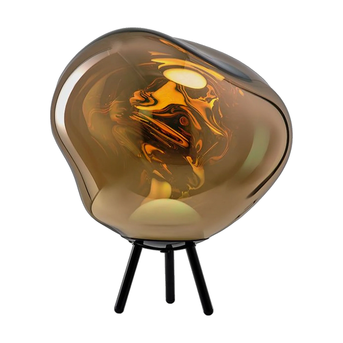 Melt Large Portable Light in Gold Polished Polycarbonate by Tom Dixon