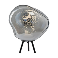 Melt Large Portable Light in Silver Polished Polycarbonate by Tom Dixon
