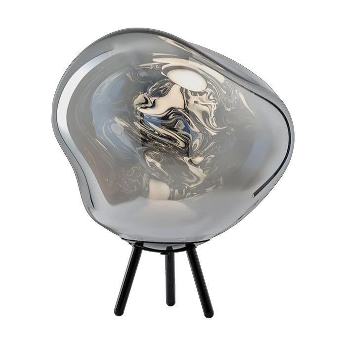 Melt Large Portable Light in Silver Polished Polycarbonate by Tom Dixon