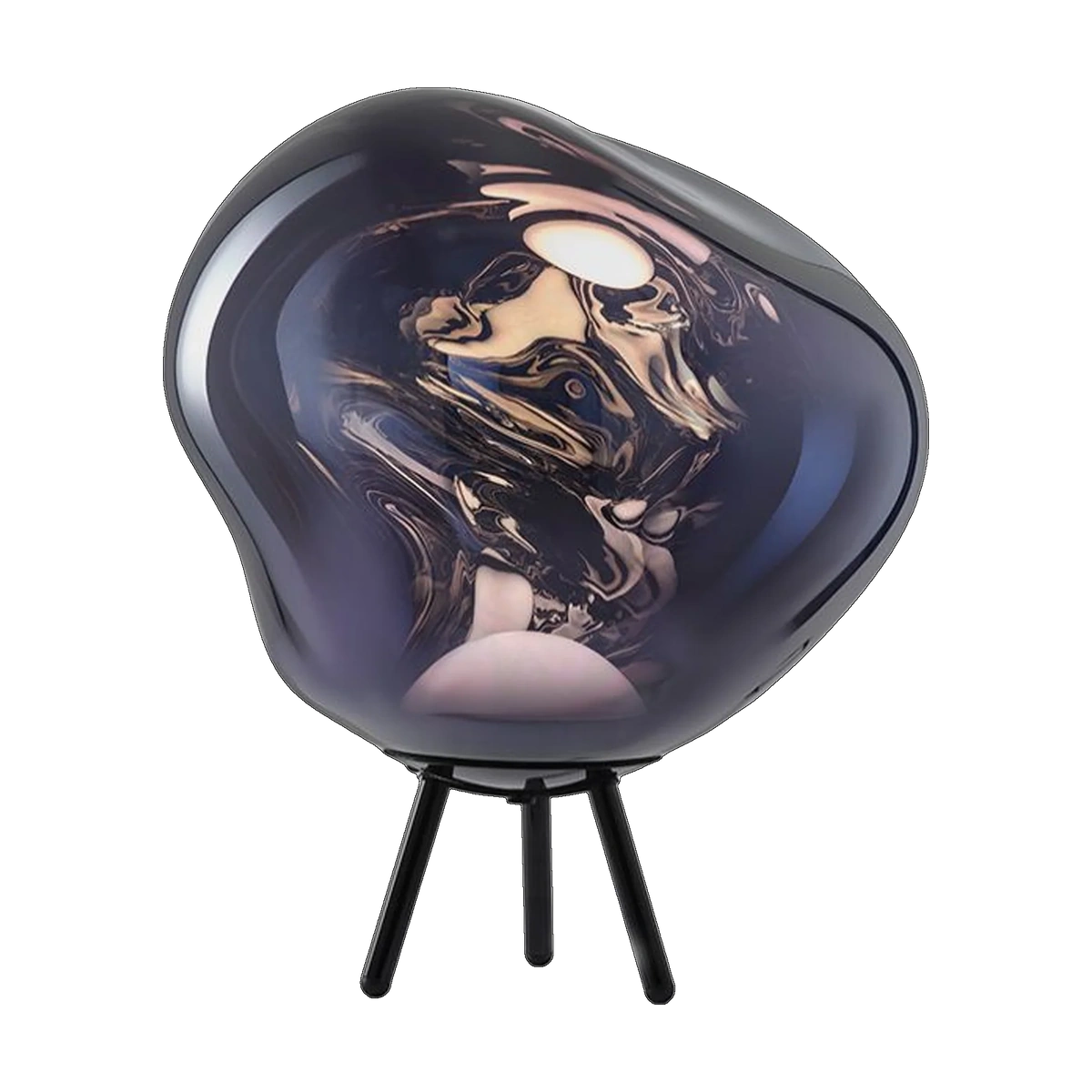Melt Large Portable Light in Smoke Polished Polycarbonate by Tom Dixon
