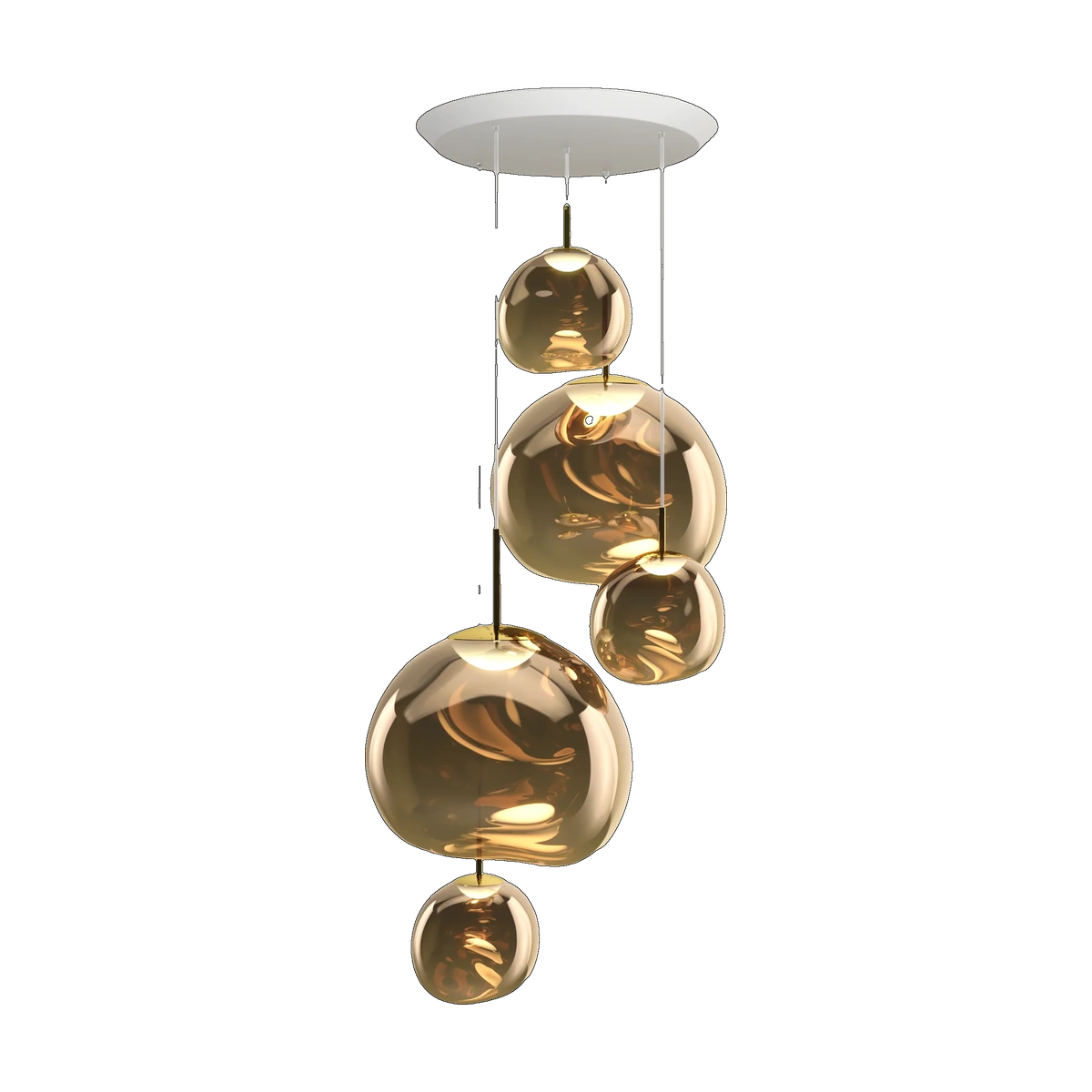 Melt Large-Round Pendant System, Bronze Polished Polycarbonate by Tom Dixon