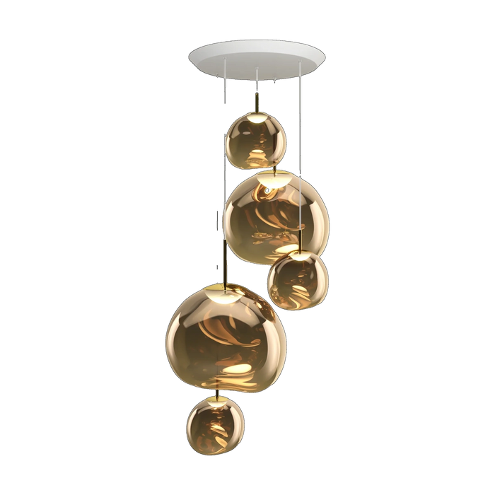 Melt Large-Round Pendant System, Bronze Polished Polycarbonate by Tom Dixon
