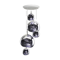 Melt Large-Round Pendant System, Smoke Polished Polycarbonate by Tom Dixon