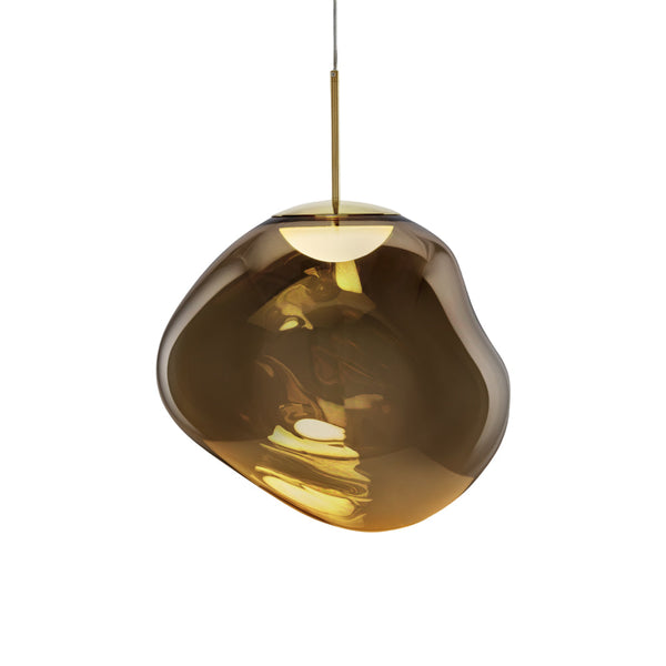Tom Dixon Melt Medium Pendant in bronze, switched off