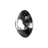 Tom Dixon Melt Medium Surface Light in silver polished polycarbonate, angled illuminated view