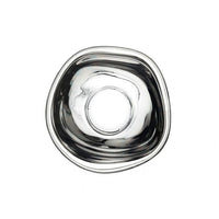 Tom Dixon Melt Medium Surface Light in silver polished polycarbonate, alternate illuminated front view
