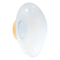 Tom Dixon Melt Medium Surface Light, opal with gold hardware, angled view switched off