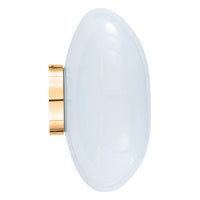 Tom Dixon Melt Medium Surface Light, opal with gold hardware, front view switched off